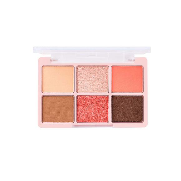 [Chikaichiko] One Shot Eye Palette NO.6 (Adorable Peach) Coral color (ADORABLE PEACH)