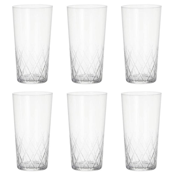 Toyo Sasaki B-21112CS-C745 Thin Ice Arrow Cut Tumbler, Dishwasher Safe, Made in Japan, 6 Piece Set, Approx. 12.5 fl oz (370 ml)