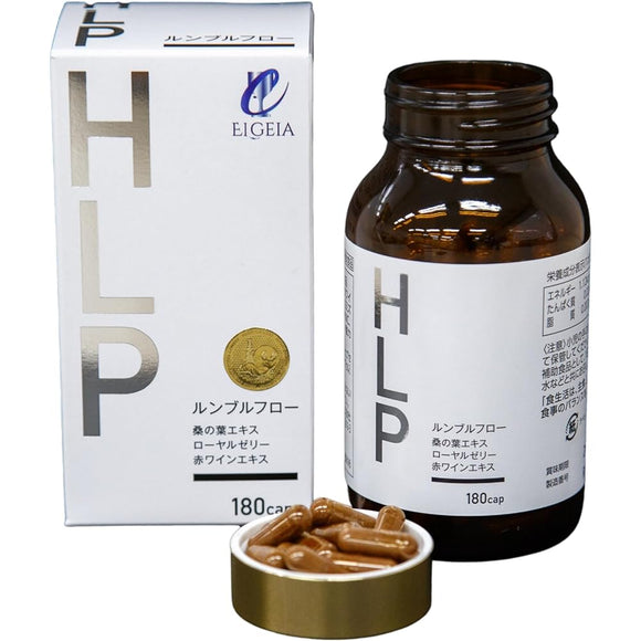 ELGEIA Rumbleflow Earthworm Dry Powder HLP Supplement 180 tablets Approximately 30 days supply Waki Pharmaceutical Made in Japan Lumbrokinase Royal Jelly Mulberry Leaf Extract Powder Red Wine Extract Powder