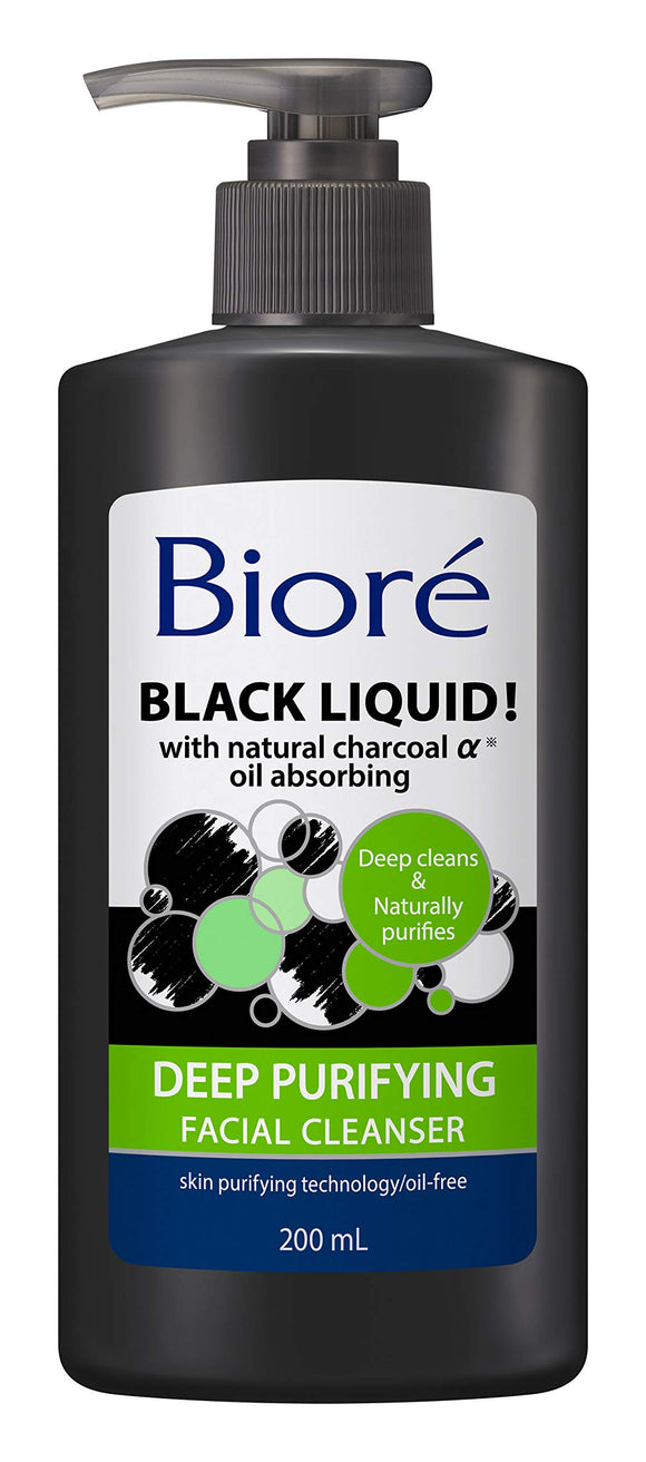 Biore Black Liquid Facial Cleanser Cool 200ml USABiore Face Wash