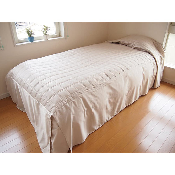 Nicol Bedspread (Bedspread) Double (D) 150cm W x 280cm L x 45cm H Beige