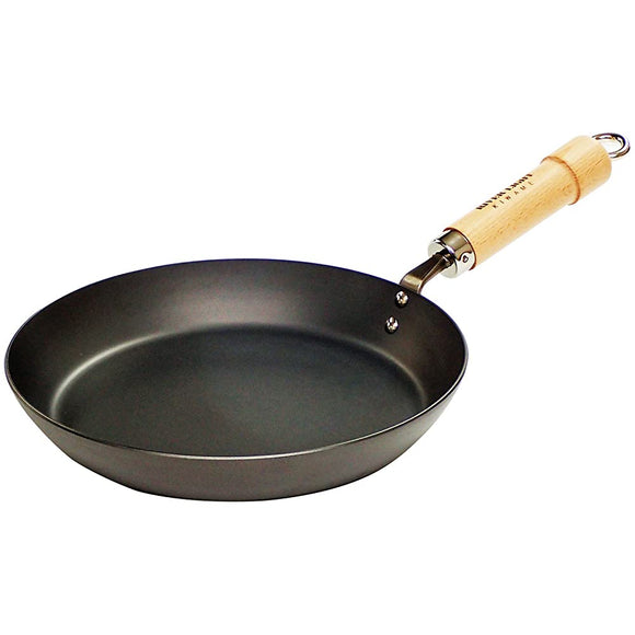 River Light Iron Thick Frying Pan, Kyoku, Japan, 10.2 inches (26 cm), Induction Heating Compatible, Wok, Made in Japan