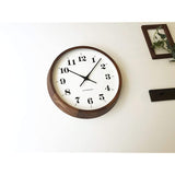 KATOMOKU muku clock 12 Walnut Radio Clock Continuous Second Hand Movement km-98 306mm (Radio Clock)