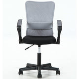 Fuji Boeki 94433 Office Chair, Desk Chair, Mesh with Elbow Rests, Lumbar Support, Hunter Gray