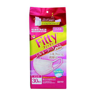 (PM2.5 Compatible) Fitty Silky Touch Soft Ears, Pack of 30, Slightly Smaller Size, Pink