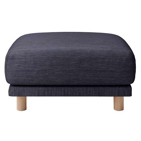 MUJI 82075168 Cotton Denim Sofa Body, Ottoman, Urethane, Pocket Coil Cover, Navy, For Ottoman, Urethane (2019)