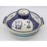 Banko Ware Dirt Pot No. 9 Hofuku Cat, Made in Japan 24-814