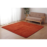 Ikehiko Corporation #5705539 Rug Mat, Carpet, Rectangle, Notebook, Approx. 78.7 x 98.4 inches (200 x 250 cm), Orange, Plain, Smooth