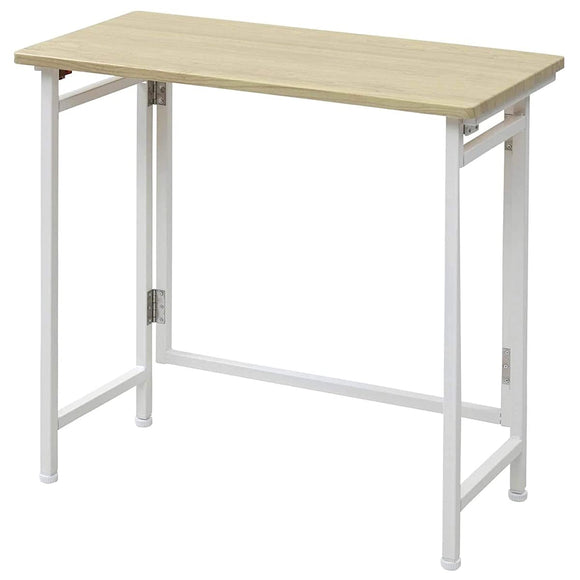 Yamazen Folding desk (mini) Width 72 x Depth 36 x Height 70 cm With compact adjuster Scratch-resistant finished product Natural Maple Ivory PST-7236 (NM IV) Work from home