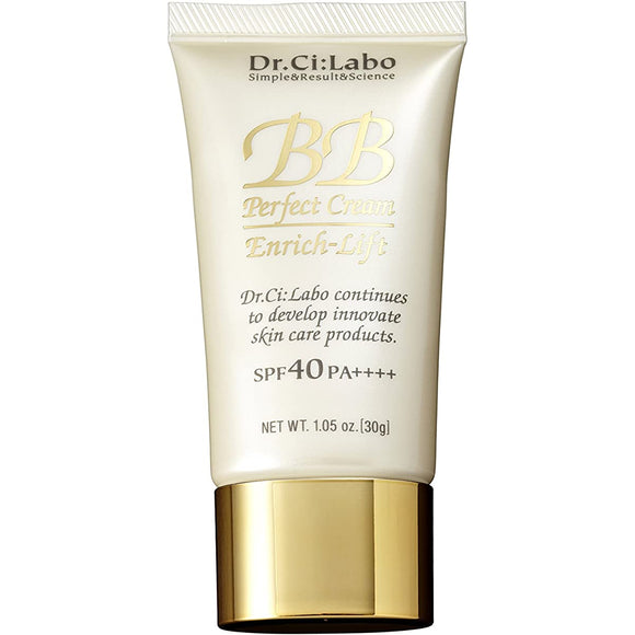 Dr. Ci:Labo BB Perfect Cream Enrich Lift Firm Skin Care BB Cream Multifunctional Foundation SPF40 PA++++ Single Item 30g