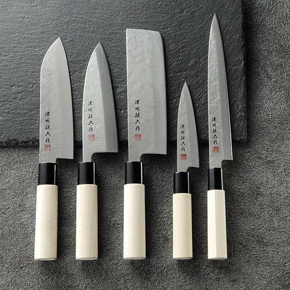Noshu Magorokusaku Nashiji Japanese knife set of 5 150V