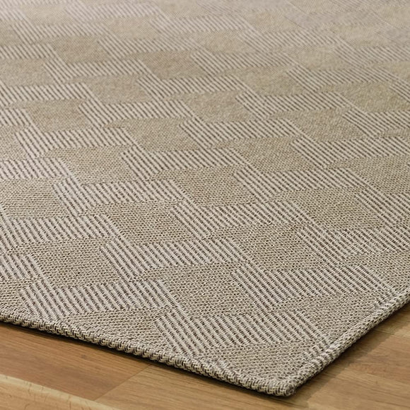 Iris Ohyama ORG-J1824 Jacquard Rug, For Summer, 72.8 x 94.5 inches (185 x 240 cm), 3 Tatami Mats, Washable, Deodorizing Effect, Anti-Slip, Compatible with Hot Carpets and Floor Heating, Scandinavian,