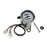 POSH 100014-80 MINI SPEEDOMETER (Mechanical) Motorcycle Accessories Indicator Lamp with Led Backlight, White Panel