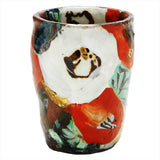 Mino Ware 105-0022 One Person Wada Cup Cup Cup Ochoko, Camellia, Gold Color, Wooden Box