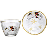 Aderia S-6289 Sake Cup & Bean Plate Set, Edo Neko Mike, Premium Nippon Taste, Japanese Sake Glass, Masu Sake, Made in Japan, Comes in a Presentation Box, Birthday Gift