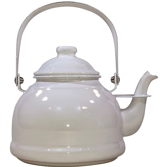 Haas Designs MRTK-01 Mini Retro Kettle, White, 0.3 gal (1.5 L)