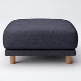 MUJI 82075168 Cotton Denim Sofa Body, Ottoman, Urethane, Pocket Coil Cover, Navy, For Ottoman, Urethane (2019)