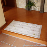 OKA Entrance Mat, Beige, Approx. 23.6 x 43.3 inches (60 x 110 cm), Washable, Corner Adhesion, Non-Slip, Approx. 23.6 x 43.3 inches (60 x