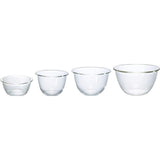 Hario 20741801 Heat Resistant Glass Bowls Set of 3 (Includes 1 Salad Bowl), Clear