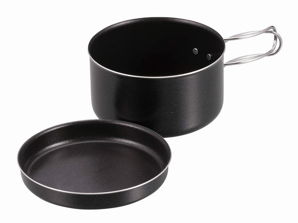 Captain Stag (Captain Stag) Cooker Pot A Mount Cooker Made of Aluminum Made in Japan made in Japan Black UH-4108 UH-4109