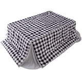 Niceday mofua 147552C1 Kotatsu Futon, Gingham Plaid, Black, Rectangular 47.2 x 31.5 + 19.7 inches (120 x 80 + 50 cm), Space Saving, Unobtrusive, Compact, Warm, Fluffy, Premium Microfiber, Antibacterial,