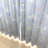 Cinnamoroll SB-601-S/SB-602-S Cinnamon Grade 2 Blackout Thermal Insulated Curtains, Lace, Set of 4, Width 39.4 x 70.1 inches (100 x 178 cm), Length of 2, Sanrio, Washable, Cute, Girls Character