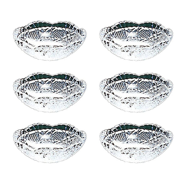 Toyo Sasaki Glass Bean Plate, Approx. Diameter 3.1 x 1.0 inches (7.8 x 2.6 cm), Elegant Grade, Made in Japan, Set of 6