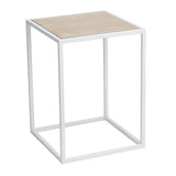 Yamazaki Industries 3324 Side Table, Tower, Square, White