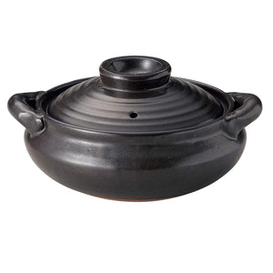 Thousand Old Burn Cremation Urn Shaped Pot Black Matte 13764