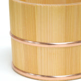 Daiwa Sangyo TS-5 Tub, Hot Tub, Handtub, Wood, Smooth, Mildew Resistant, Water Repellent, Made in Japan, Copper Taga, Diameter 5.5 x Height 9.4 inches (14 x 24 cm)