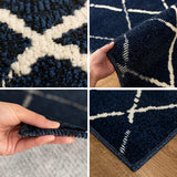 Sayansayan Antiviral Treatment, Antibacterial Treatment, Anti-bacterial Treatment, Nordic Rug, Fillet, 74.8 x 94.5 inches (190 x 240 cm), 3 Tatami Mats, Navy, Made in Japan