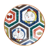 Kaneshotouki 008770 Doraemon Dish, Small Plate, Bean Plate, Approx. 2.4 inches (6 cm), Set of 5, Kutani Ware Made in Japan, Red