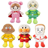 Anpanman Pretty Beans S Plus 5 Plush Toy Set, Anpanman Shokupanman, Curry Panman, Melon Panna, Baby