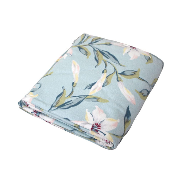 Seora Warm Pile Duvet Cover, Double Long, Lily, Lightweight Type, Blue