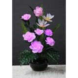 EMUKE-Buddhist altar, Shinzen LIGHT HAMPER, LUMINOUS PINK Roses Height 55XW28 cm 1311024