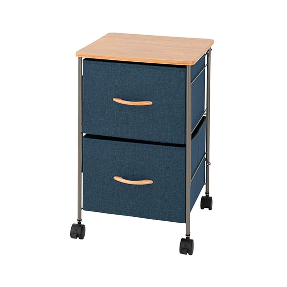 Doshisha Chest Navy Body size (approx.): Width 38.5 x Depth 36.5 x Height 60.5 cm Compact chest 2 steps 40W NV CNC 40-2