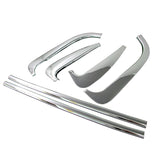 Brightz TRUCK-L-061 Blue Tech Canter Plating Pillar and Plating Window Molding Set, 6 PC