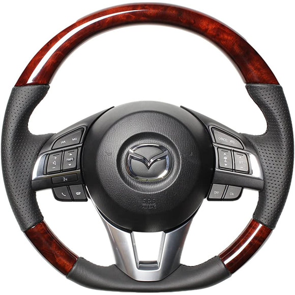 REAL Steering [CX-3 (DK)] Brown Wood MZA-BRW-BK-CX3