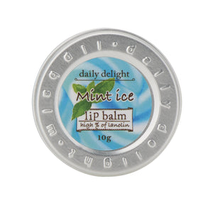 Daily Delight Lip Balm Mint Ice 10g (lip balm canned moisturizing cream for lips smooth and refreshing mint scent)