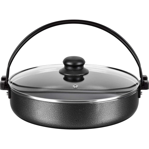 Wahei Freiz Takujozen RB-1688 Sukiyaki Pot, 10.2 inches (26 cm), For 4 to 5 People, Easy Care, Fluorine Resin Treatment, Induction and Gas Compatible,