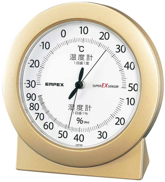 Emex EX-2768 Weather Meter, ThermometerHygrometer, Super EX ThermometerHygrometer, For Place, Made in Japan