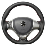 REAL MR31-LPB-RD-HUS Steering [Hustler (MR31S/MR41S)/FLARE CROSSOVER (MS31S/MS41S)] All Leather, Red Stitching