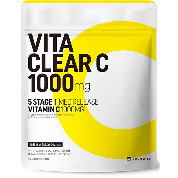 Vita Clear C High Concentration Vitamin C Supplement 1,000mg Blended Liposomal Vitamin C Domestic Production 90 Tablets