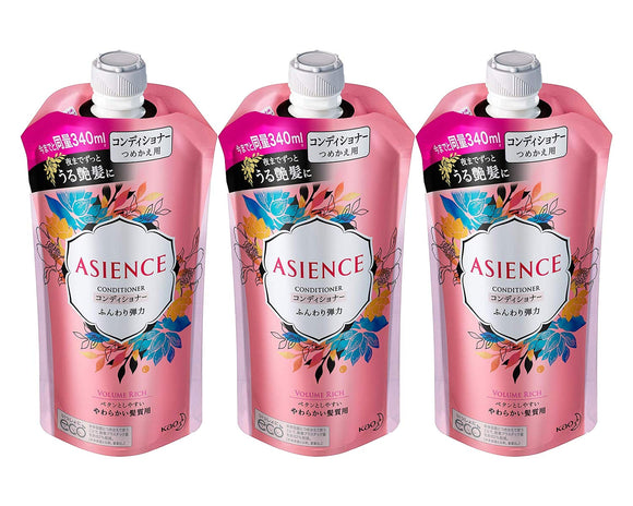 [Set of 3] Asience Conditioner Soft Elastic Type Refill 340ml x 3