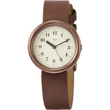 [Seiko Watch] Riki Watch Beige Dial Brown Cowhide Band AKQK450 Women's Brown