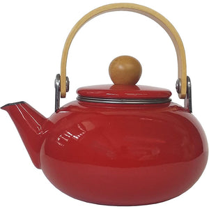 Maekawa/Metal Hollow teapot Jean Red 1l [Terminal Net with]