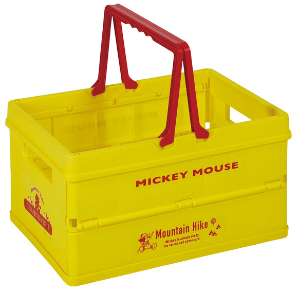 CAPTAIN STAG Disney Folding Container Basket Folding Handy FD Container With Handle L size Width 450 x Depth 315 x Height 255 mm Height 65 mm when stored Capacity 26 L Mickey Mouse / Camp MA-1091