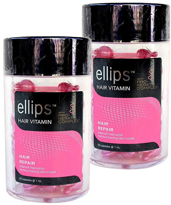 ellips Ellips Hair Vitamin Pro Keratin Complex Combination Pink 50 Tablets Set of 2 (Pro Pink)