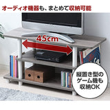 Yamazen RYWTV-8030CWLBK TV Stand, Width 31.5 x Depth 11.8 x Height 16.3 inches (80 x 30 x 41.5 cm), 32 Model Compatible, Compact, Easy Assembly, No Tools Required, Columbia WalnutBlack