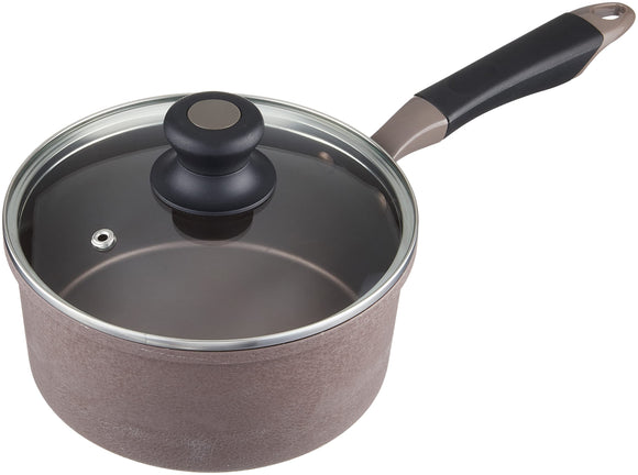Bestco IH ND-8299 Single Handle Pot, Sauce Pan, Diamond Coat, 7.1 inches (18 cm)